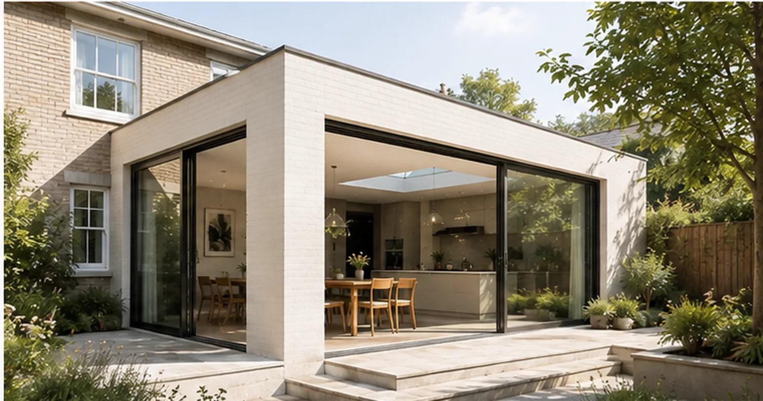 Modern rear extension to a residential home in Yorkshire