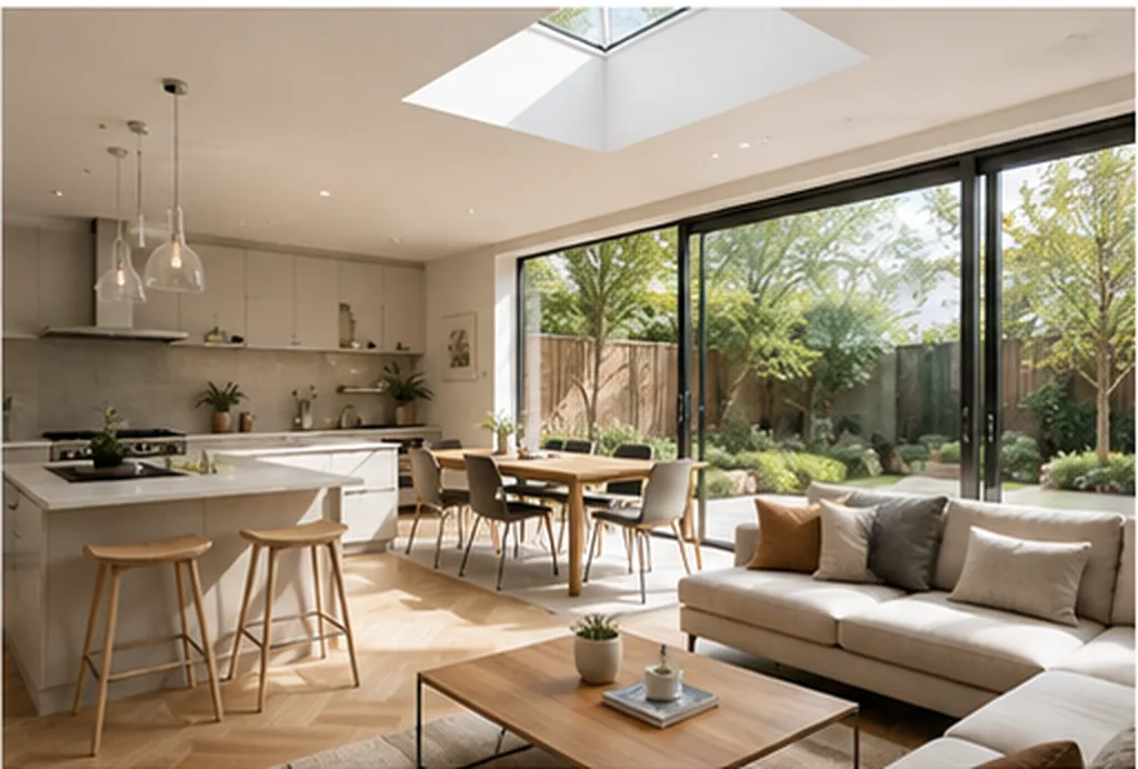 Open-plan house renovation and interior remodel